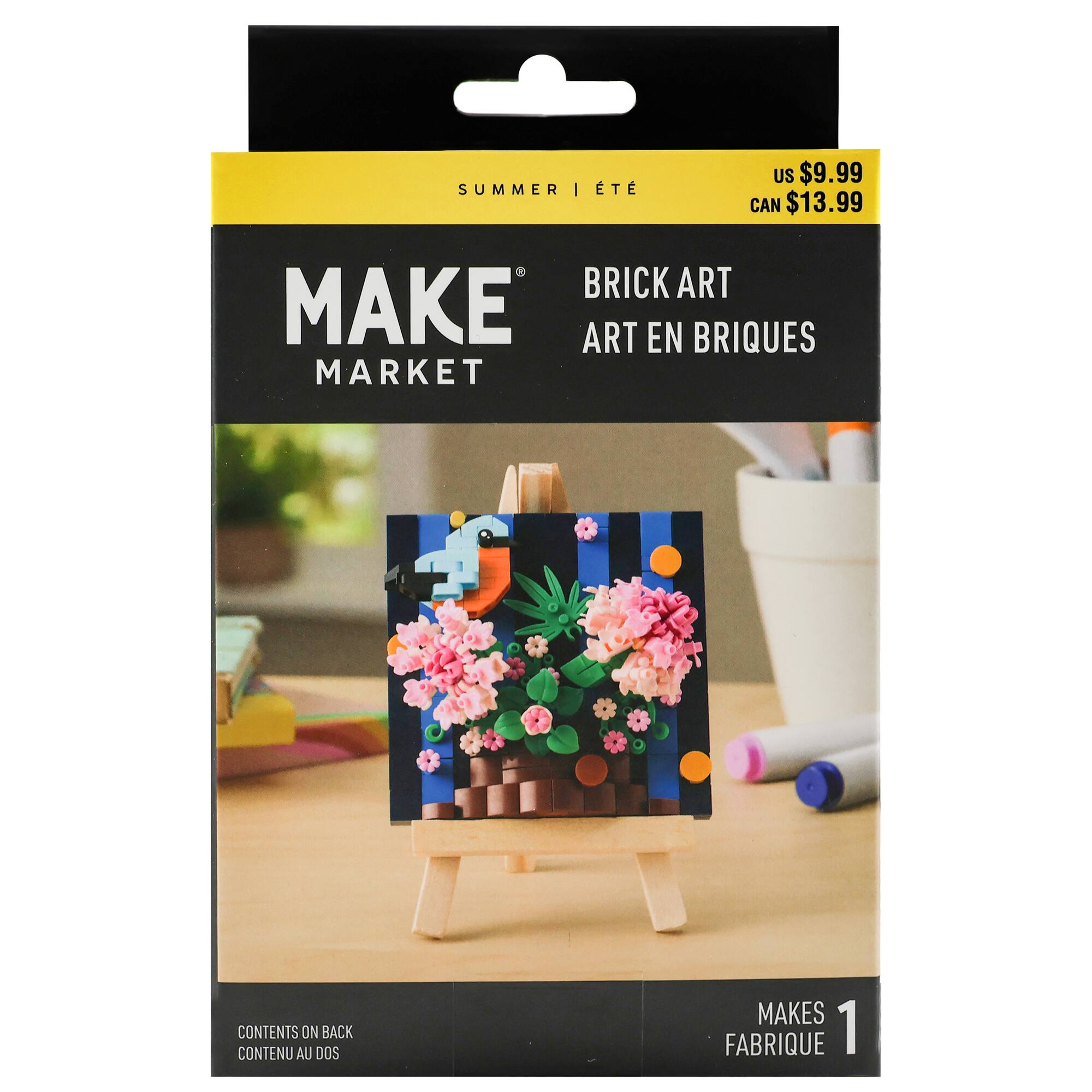 Blue Bird Brick Art Kit with Wooden Easel by Make Market®